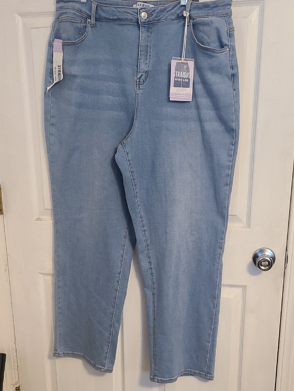 Wax Jean Pale Blue Straight Wide Leg Women's Jeans